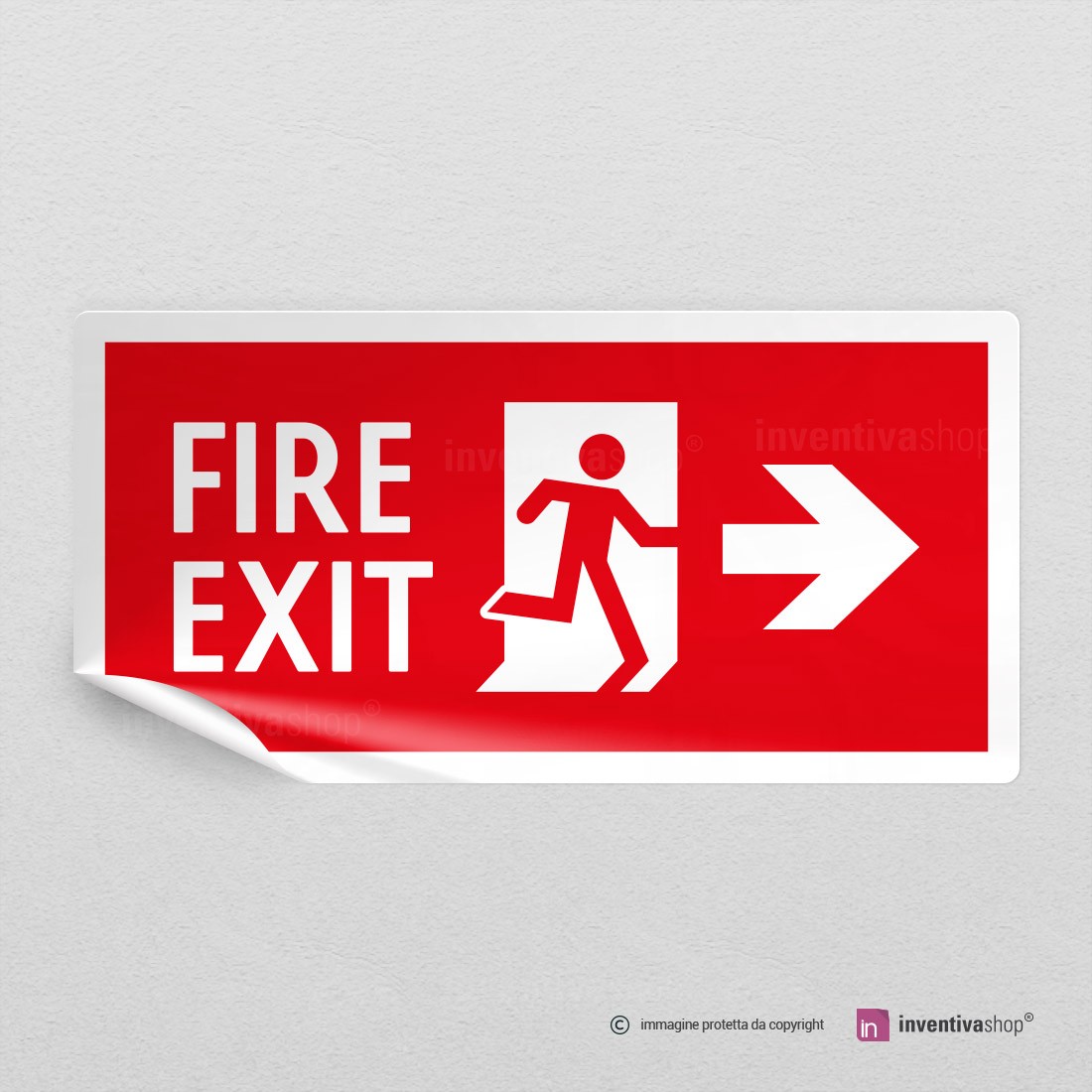 Set 2 Adesivi Riflettenti SalvaBambini Per Porte Cameretta - 10x10 Cm - Vigili Del Fuoco - 2