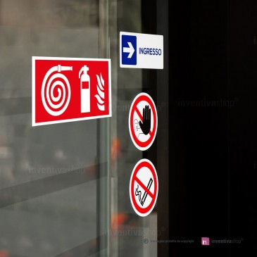 Vsafety Cartello Estintore Hydro Spray Fotoluminescente – 150x100 Mm – Plastica 1mm Con Adesivi