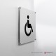 Cartello alluminio su parete con distanziatori: Bagno Disabili Bold