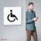 Cartello plexiglass su parete con distanziatori: Bagno Disabili Bold