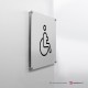 Cartello alluminio su parete con distanziatori: Bagno Disabili Line