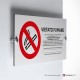Cartello alluminio su parete con distanziatori: Vietato fumare rettangolare 2-1