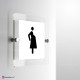 Cartello plexiglass su parete con distanziatori: Donna incinta riservato