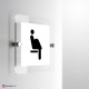 Cartello plexiglass su parete con distanziatori: Donna incinta posto a sedere riservato