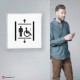 Cartello plexiglass su parete con distanziatori: Ascensore Classic Uomo e Disabile