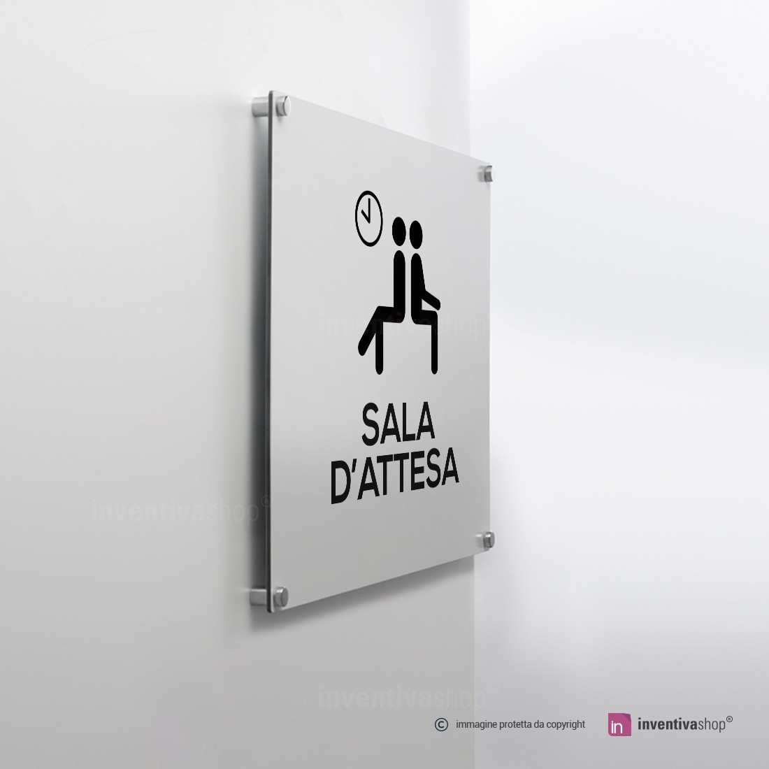 cartello alluminio avviso alla clientela cm. 30x20 - 04801000
