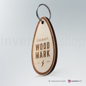 Portachiavi Wood-Mark Goccia