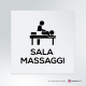 Cartello Sala massaggi
