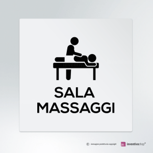 Cartello multi-materiale: Sala massaggi