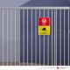 Cartello alluminio con supporto per cancello o ringhiera: Proprietà privata - Area videosorvegliata