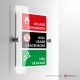  Cartello plexiglass (cm 13,3 x 20) su parete con distanziatori: Non usare l'ascensore in caso di incendio