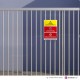 Cartello alluminio con supporto per cancello o ringhiera: Attenzione cancello automatico