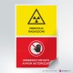  Adesivo Pericolo radiazioni, vietato l'ingresso ai non autorizzati