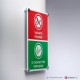 Cartello alluminio su parete con distanziatori: Vietato fumare, sigarette elettroniche permesse