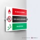  Cartello alluminio su parete con distanziatori: Non usare l'ascensore in caso di incendio