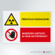  Cartello Pericolo radiazioni, vietato l'ingresso ai non autorizzati