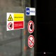  Adesivo Pericolo radiazioni, vietato l'ingresso ai non autorizzati