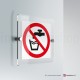 Cartello plexiglass su parete con distanziatori: Acqua non potabile P005