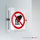Cartello plexiglass su parete con distanziatori: Non toccare P010