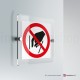 Cartello plexiglass su parete con distanziatori: Non introdurre le mani P015