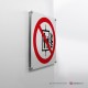 Cartello alluminio su parete con distanziatori: Vietato usare l'ascensore in caso di incendio P020