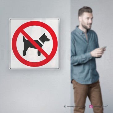 Vettoriale vietato ingresso ai cani in cinque lingue | Adobe