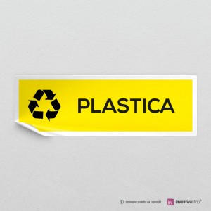 Adesivo Plastica per raccolta differenziata