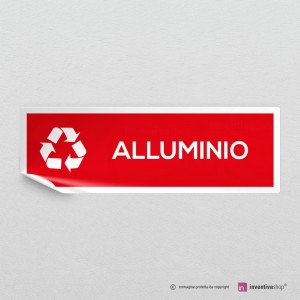 Adesivo Alluminio per raccolta differenziata