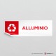 Adesivo Alluminio per raccolta differenziata mod.B: finitura Bianco