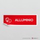 Adesivo Alluminio per raccolta differenziata mod.C: finitura Bianco