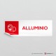 Adesivo Alluminio per raccolta differenziata mod.D: finitura Bianco