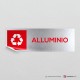 Adesivo Alluminio per raccolta differenziata mod.B: finitura Silver spazzolato