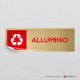 Adesivo Alluminio per raccolta differenziata mod.B: finitura Gold
