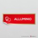 Adesivo Alluminio per raccolta differenziata mod.C: finitura Gold