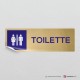 Adesivo Toilette mod.B: finitura Gold