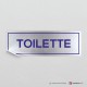 Adesivo Scritta Toilette mod.B: finitura Silver spazzolato