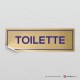 Adesivo Scritta Toilette mod.B: finitura Gold