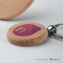 Portachiavi personalizzato in legno: rotondo neutro