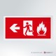 Cartello Uscita d'emergenza incendio direzionale rettangolare 2-1