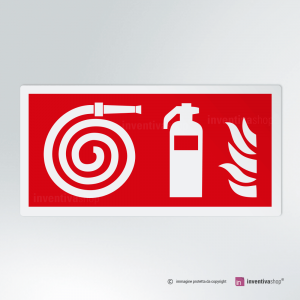 Cartello multi-materiale: Idrante ed Estintore antincendio rettangolare 2-1