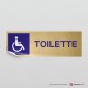 Adesivo Toilette Disabili vers.B con finitura Gold