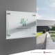 Targa Villa personalizzata: DualPlate orizzontale fondo plexiglass Silver