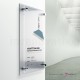 Targa architetto: DualPlate verticale. Fondo Plexiglass Silver