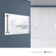 Targa centro medico DualPlate Aspect 2-1 White: finitura lastra di fondo plexiglass