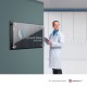 Targa in plexiglass DualPlate aspect 2-1 per studio medico: finitura lastra di fondo  alluminio dibond nero