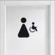 Adesivo Toilette Donne e disabili mod.Triangle