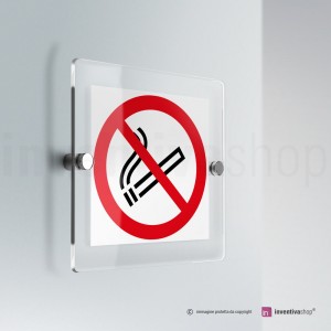 Cartello Plex: vietato fumare monofacciale