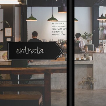 takestop® Cartello Adesivo in Metallo entrata Freccia a Destra