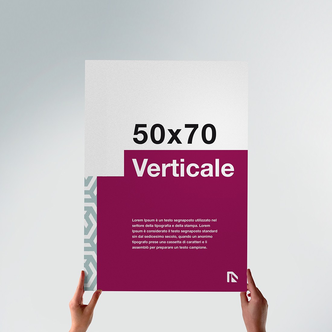 Poster 50x70: crea online foglio 50x70 verticale stampato.