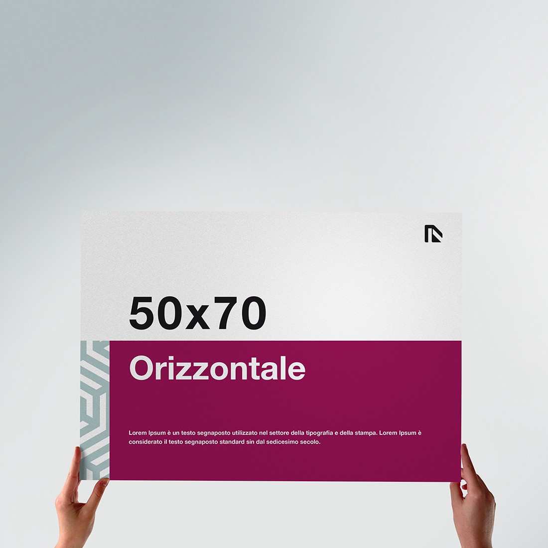Poster 50x70: crea online foglio 50x70 orizzontale stampato.